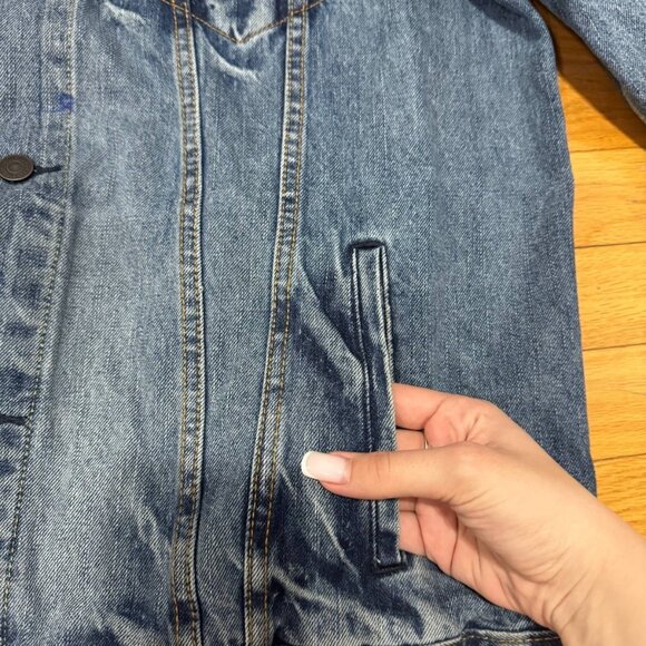 Levi’s Denim Trucker Jacket XXL Vintage Medium Wash Button Front Jean Jacket - Picture 6 of 13